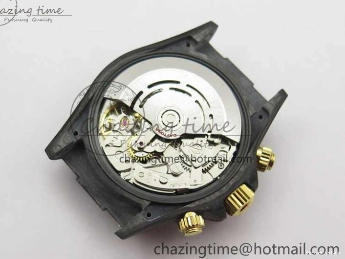 0413 ComfortFit Daytona DIW Carbon OMF Best Edition Blue Pink White Dial on White Nylon Strap A 2833